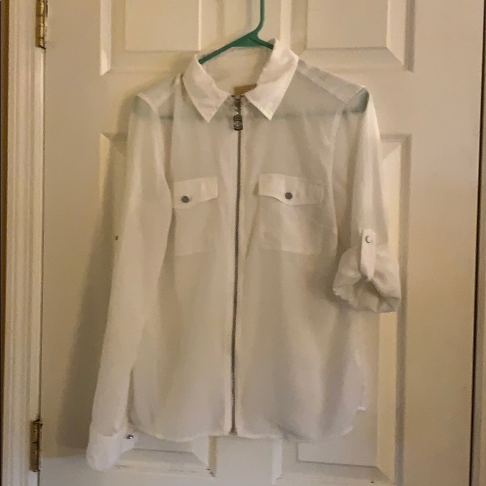 Sheer white Michael Kors Top
